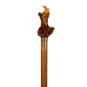 "Lapin" walking stick with a mongoy and boxwood handle