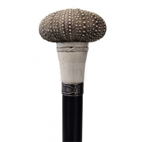 Blackened beech walking stick with horse