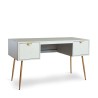 Bureau style Art-Deco blanc et or