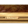 Tableau \"Montons et dindon\" signé A. NOWEY