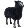 Mouton en résine avec fausse fourrure noire