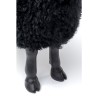 Mouton en résine avec fausse fourrure noire