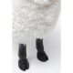 Mouton en résine avec fausse fourrure blanche