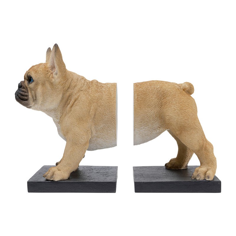 Serre-livres Bouledogue français en résine