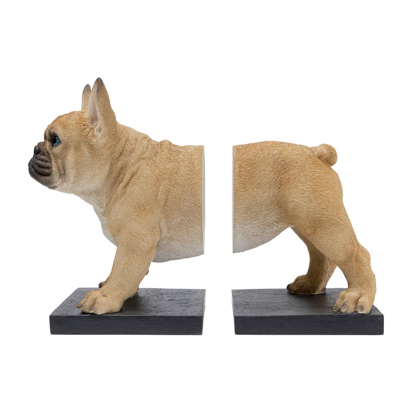 Serre-livres Bouledogue français en résine