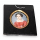 Miniature "Dame en robe rouge"