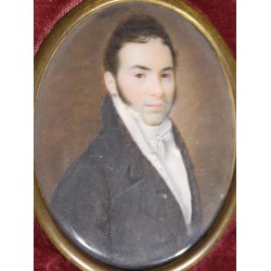 Miniature \"Jeune homme en manteau noir\"