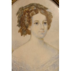 Miniature \"Jeune femme en robe blanche\"