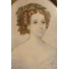 Miniature \"Jeune femme en robe blanche\"
