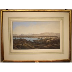 Engraving: ‘Geneva and Mont Blanc’