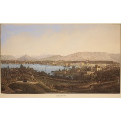 Engraving: ‘Geneva and Mont Blanc’