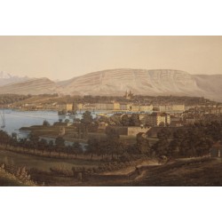 Engraving: ‘Geneva and Mont Blanc’