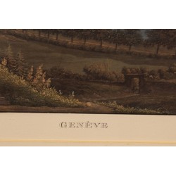 Engraving: ‘Geneva and Mont Blanc’
