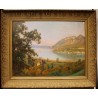 Tableau \"Lac d\'Annecy\" signé GIANOLI