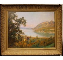 Tableau "Lac d'Annecy" signé GIANOLI