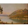 Tableau \"Lac d\'Annecy\" signé GIANOLI
