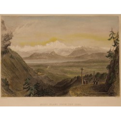 Engraving ‘Mont Blanc from the Jura’ by Moinat SA – Antiques and decorative items – Engravings, lithographs
