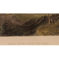 Engraving ‘Mont Blanc from the Jura’ by Moinat SA – Antiques and decorative items – Engravings, lithographs