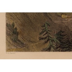 Engraving ‘Mont Blanc from the Jura’ by Moinat SA – Antiques and decorative items – Engravings, lithographs