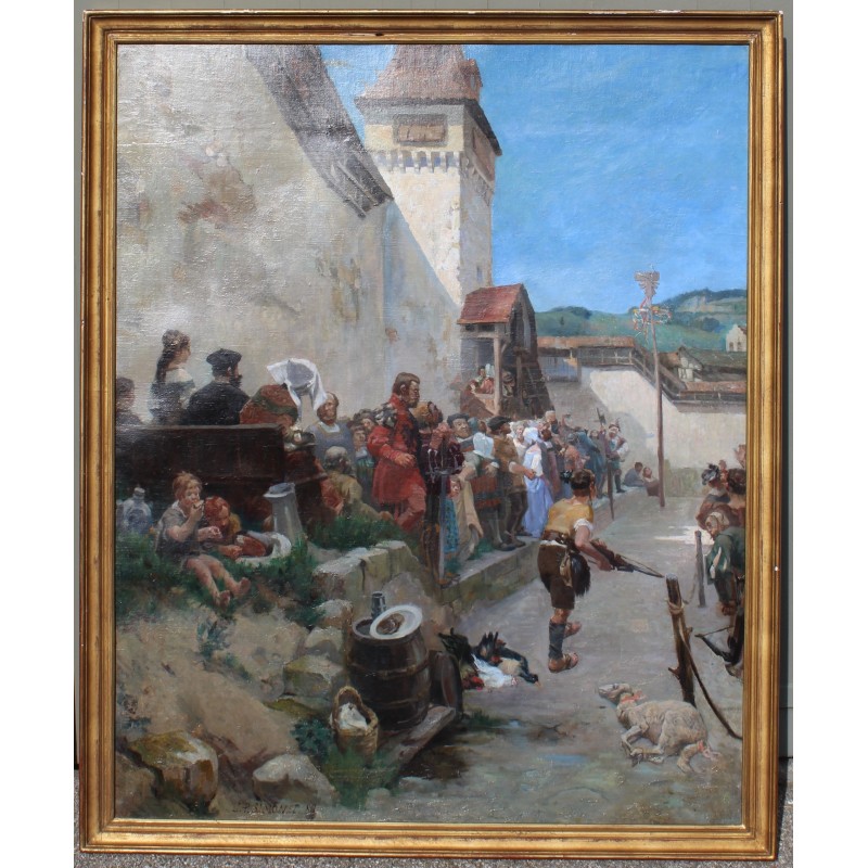Tableau \"Gruyère\" signé J.P. SIMONET 87