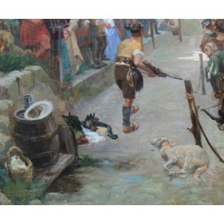 Tableau \"Gruyère\" signé J.P. SIMONET 87