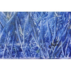 Tableau \"Myosotis\" signé NAM