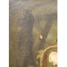 Tableau \"Nature morte, Panier de fleurs\" signé LM