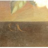 Tableau \"Nature morte, Panier de fleurs\" signé LM