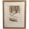 Gravure "Martin-pécheur" signée COSENDAY  sur Moinat SA  - Antiquités décoration -  Gravures, Lithos