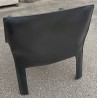 414 Cab armchair in black leather by Mario at  Moinat SA  - Antiques and home décor
