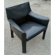 Fauteuil 414 Cab en cuir noir par Mario BELLINI