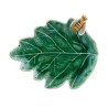 Feuille de chêne en faïence verte Abeille