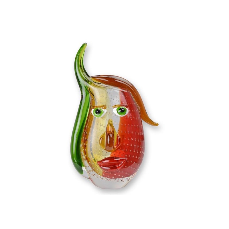 Abstract Face Glass Vase