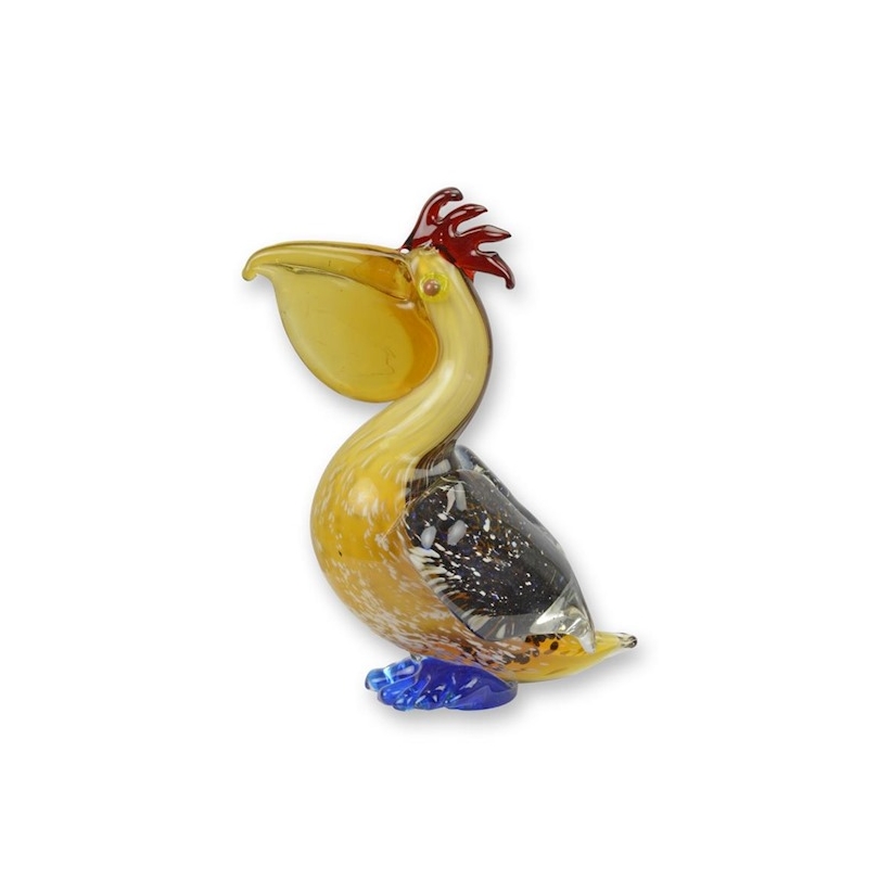 Sculpture en verre soufflé Pélican