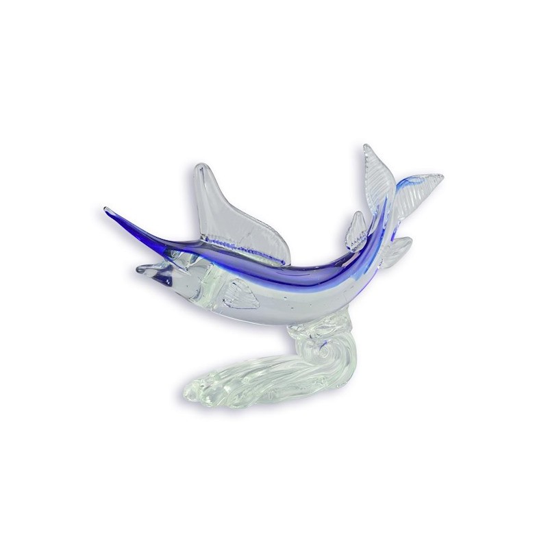 Sculpture en verre soufflé Marlin