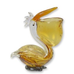Sculpture en verre soufflé Pélican