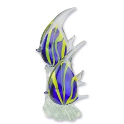 Sculpture en verre soufflé Poissons-anges