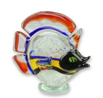 Sculpture en verre soufflé Poissons-discus