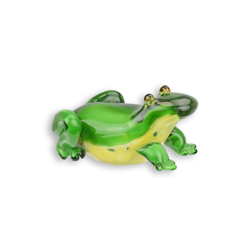 Sculpture en verre soufflé Grenouille