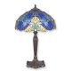 Lampe style Tiffany décor Géométrique bleu