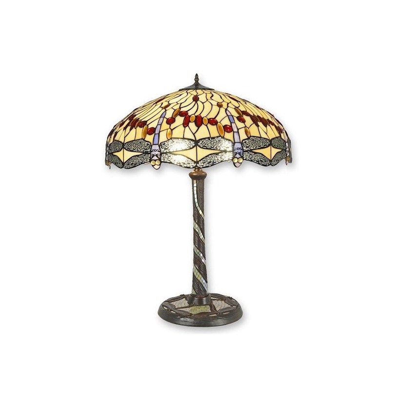 Lampe style Tiffany décor Libellules