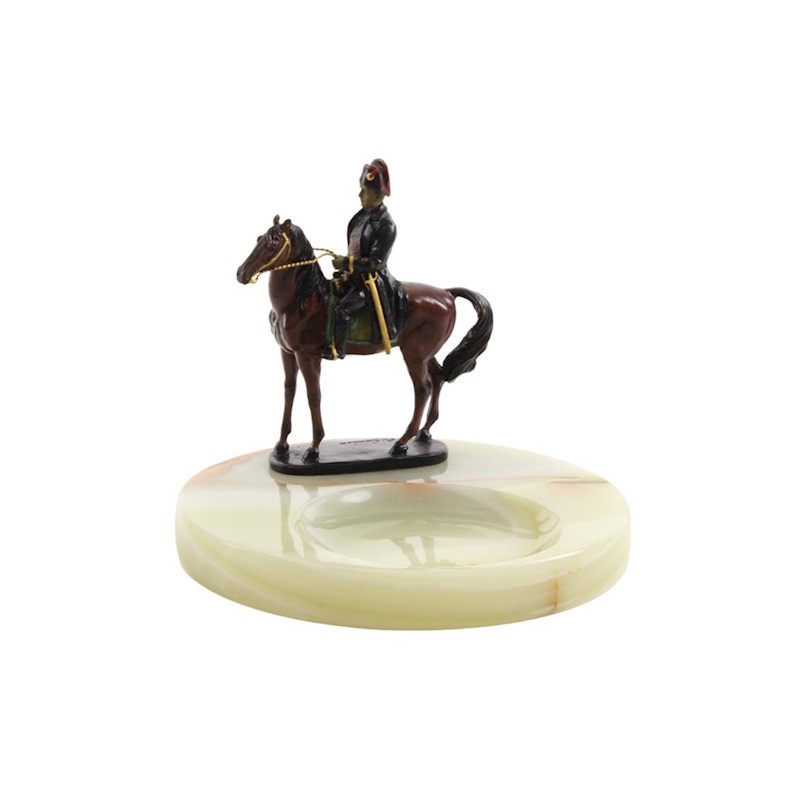 Cendrier en onyx surmonté de Napoléon