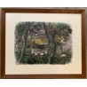 Engraving entitled ‘Fox on the Lookout’, signed RIME
