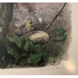 Engraving entitled ‘Fox on the Lookout’, signed RIME