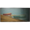 Painting entitled "Boats" signed MAFLI 90