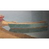 Painting entitled "Boats" signed MAFLI 90