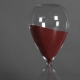 Sablier en verre - Rouge