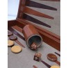 Havana leather backgammon case