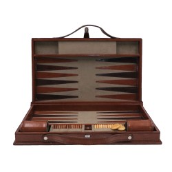 Havana leather backgammon case