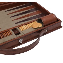 Havana leather backgammon case